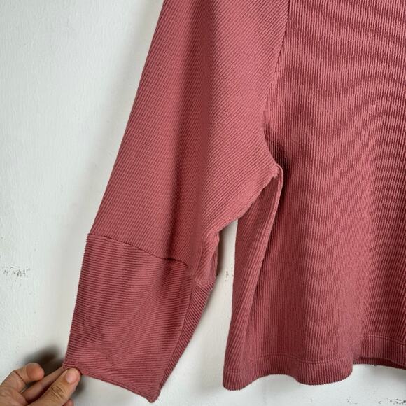 Madewell Texture & Thread Mauve Corduroy Sweater Top XS Preppy Hipster Retro - Picture 4 of 8